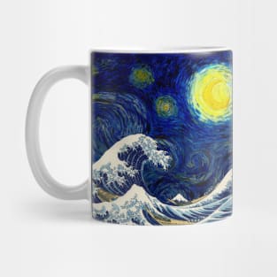 The Great Wave off Starry Night Mug